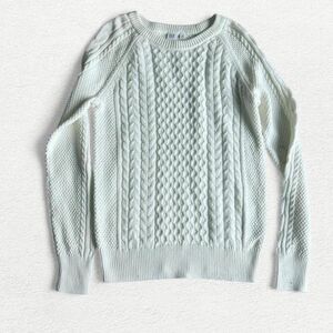 GAP White Cable Knit Oversized Sweater